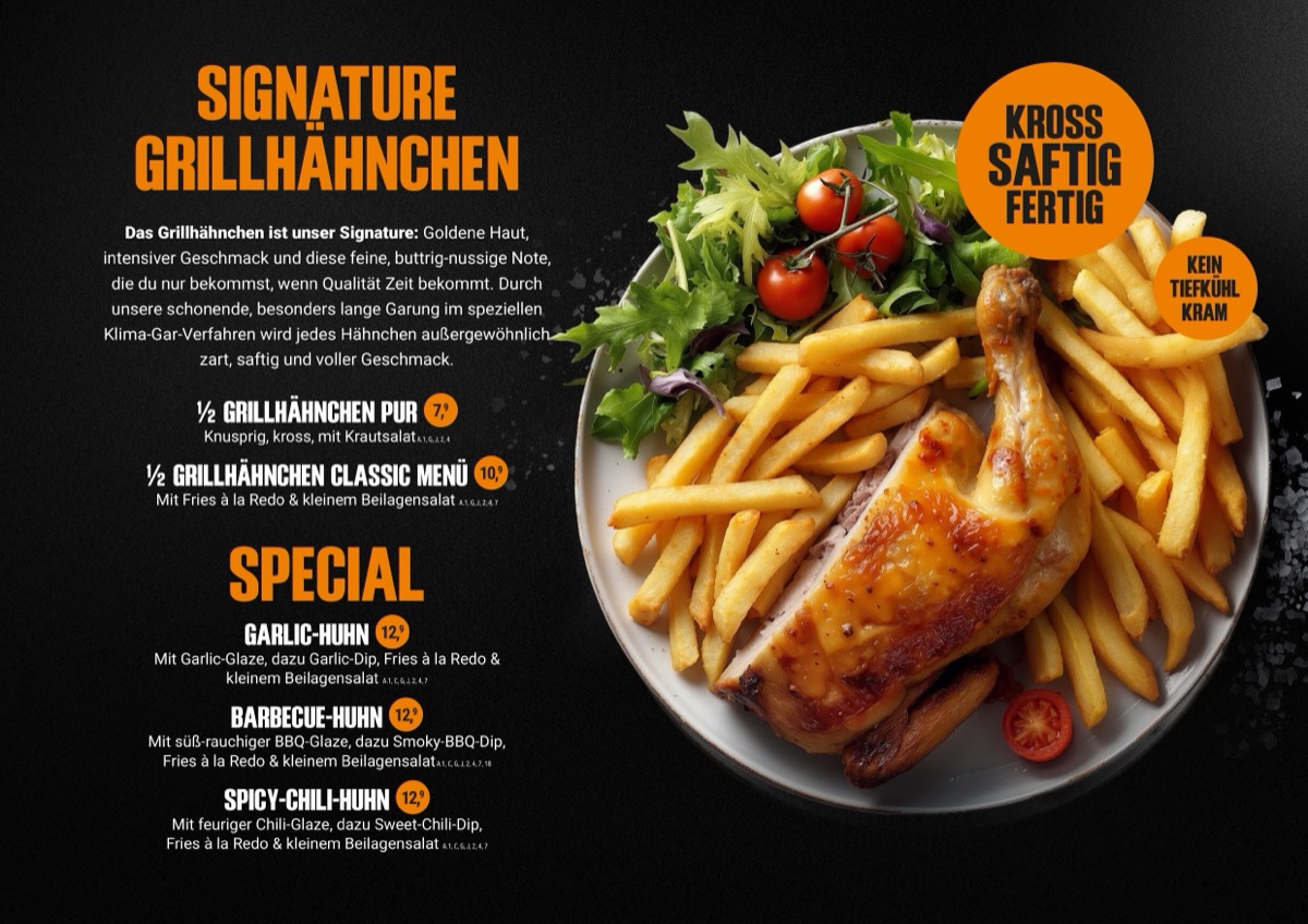 Speisekarte — Signature Grillhähnchen