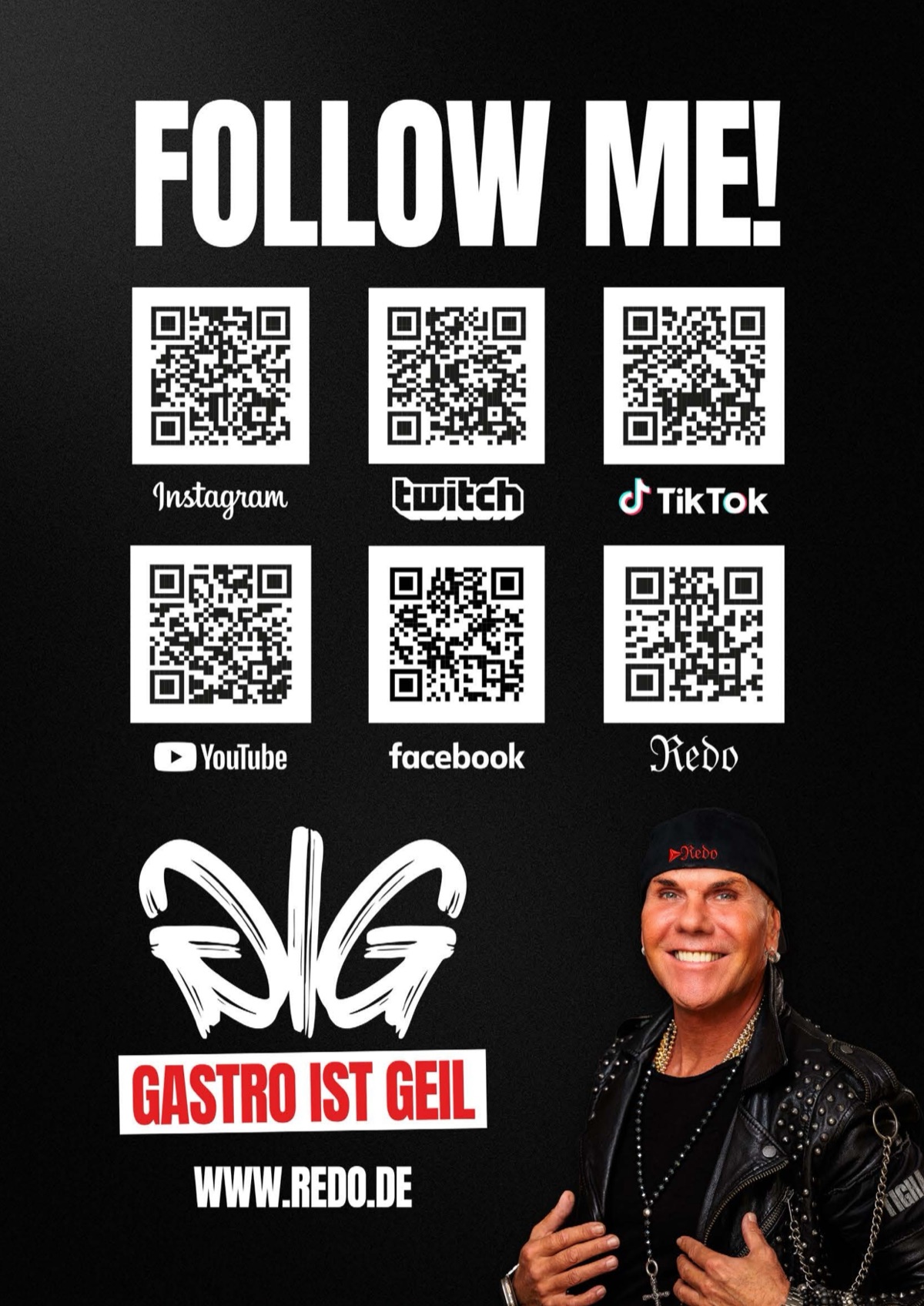 Speisekarte — Follow Me & Social Media